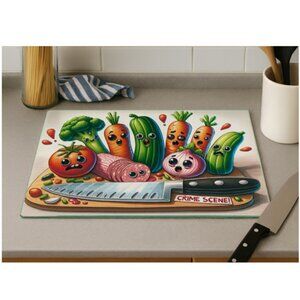 Crime Scene Custom Made Kitchen Cutting Board - NWT